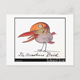 Cartão Postal Ave Escroobiante de Edward Lear