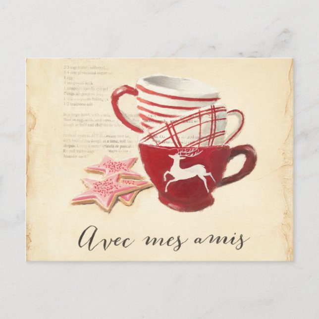 Cartão Postal Avec Mes Amis (Frente)