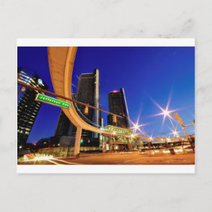 Cartão Postal Avenida Detroit Michigan Jefferson