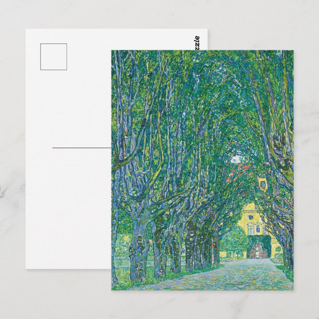 Cartão Postal Avenida Klimt no Parque de Schloss Kamme Fine Art (Frente/Verso)
