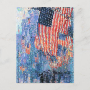 Cartão Postal Avenida na Chuva por Frederick Childe Hassam