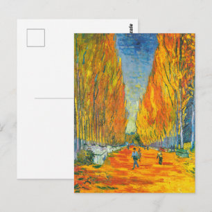 Cartão Postal Avenida Silent, Les Alyscamps, por Vincent van Gog