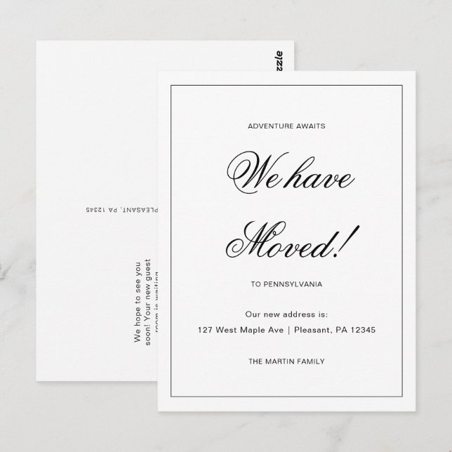 Cartão Postal Aventura Aguarda Novo Anúncio de Movimentação de E (Frente/Verso)