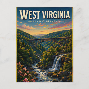 Cartão Postal Aventura Cênica dos Rios da Montanha da Virgínia O
