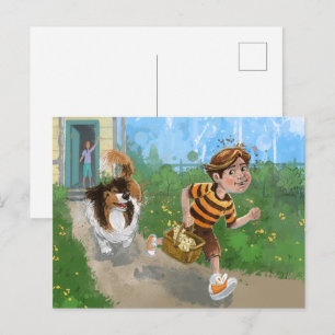 Cartão Postal Aventura de Sheldon e Davie