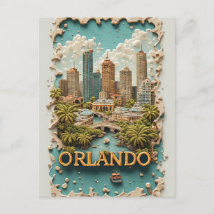 Cartão Postal Aventura de Viagem em Orlando Flórida