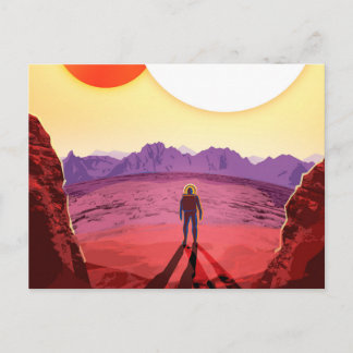 Cartão Postal Aventura do Planeta de Destino do Kepler Space Via