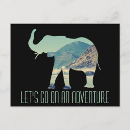 Cartão Postal Aventura Elefante