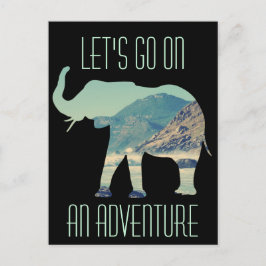 Cartão Postal Aventura Elefante