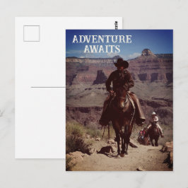 Cartão Postal Aventura Espera Tema Ocidental ao Ar Livre
