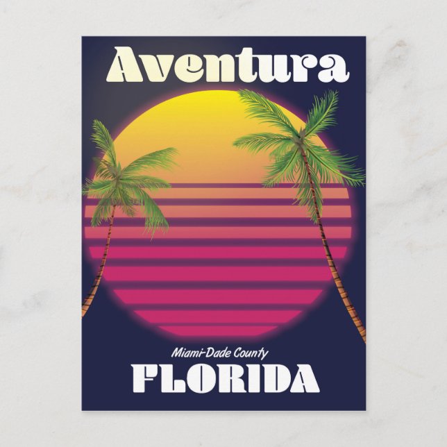 Cartão Postal Aventura Florida Florida USA poster de viagens dos (Frente)