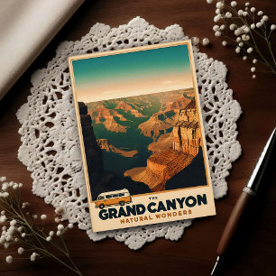 Cartão Postal Aventura Retro do Grand Canyon