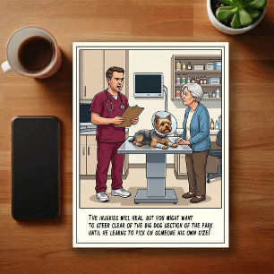 Cartão Postal Aventuras de Cartoon no ER Veterinário
