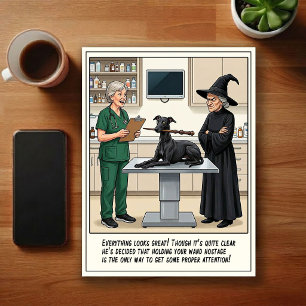 Cartão Postal Aventuras de Clínica Veterinária em Cartoon