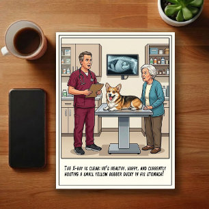 Cartão Postal Aventuras de ER Veterinário Cartoon