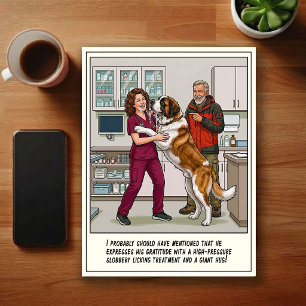 Cartão Postal Aventuras de ER Veterinário Cartoon