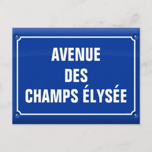 Cartão Postal avenue des Champs Elysées - FRANÇA