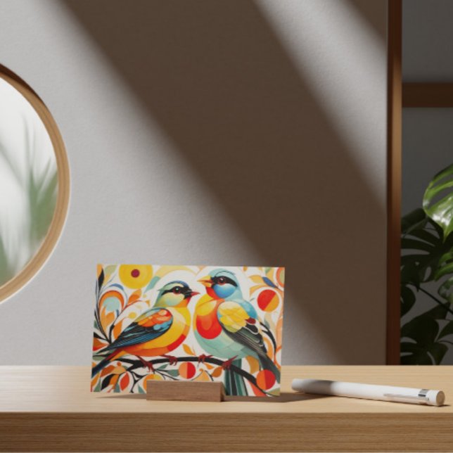 Cartão Postal Aves De abstrato (Criador carregado)