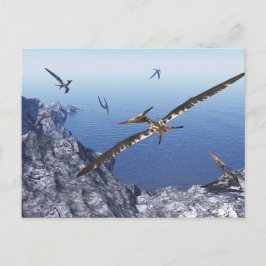 Cartão Postal Aves de pteranodon - renderização 3D