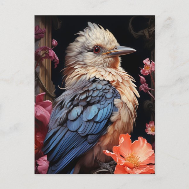 Cartão Postal Aves e Flores (Frente)