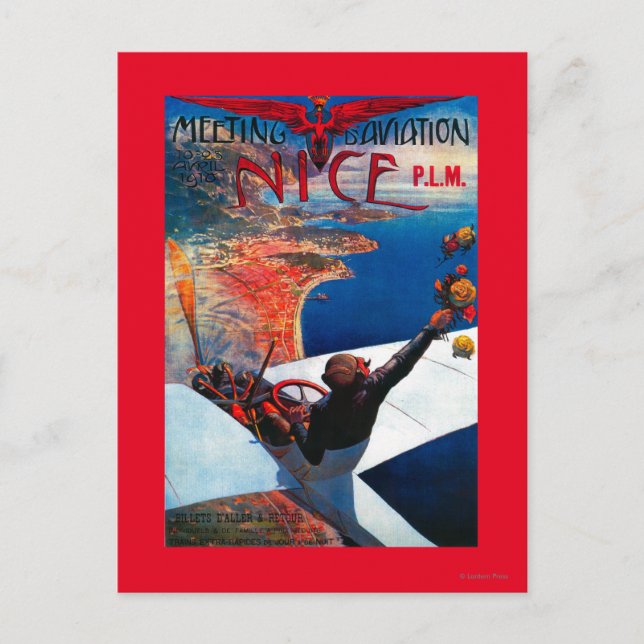 Cartão Postal Aviação de D da reunião em agradável, poster de (Frente)