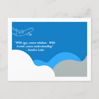 Cartão Postal Aviação ou Viagem personalizável