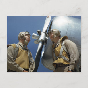 Cartão Postal Aviadores do corpo marinho WW2