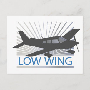 Cartão Postal Avião de asa baixa