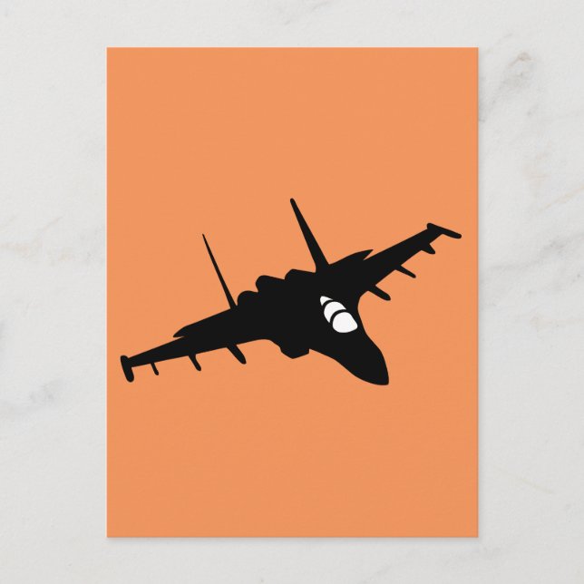 Cartão Postal avião de caça (Frente)