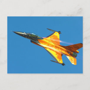 Cartão Postal Avião Falcon Jet (Falcão Jet) neerlandês F-16
