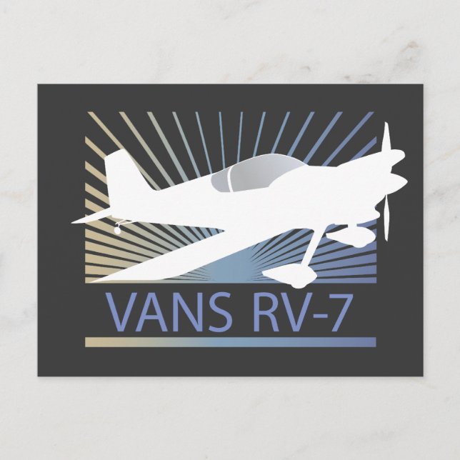 Cartão Postal Avião Vans RV-7 (Frente)