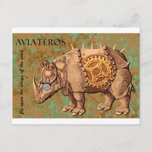 Cartão Postal Aviateros (Rinoceronte Aviador)