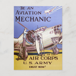 Cartão Postal Aviation Mechanic