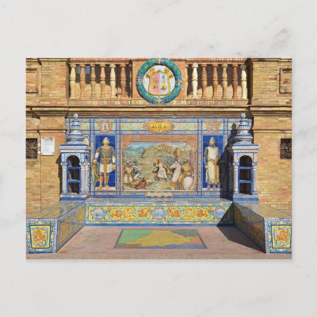 Cartão Postal Avila, Plaza de Espana, Cartão-postal Sevilha (Frente)