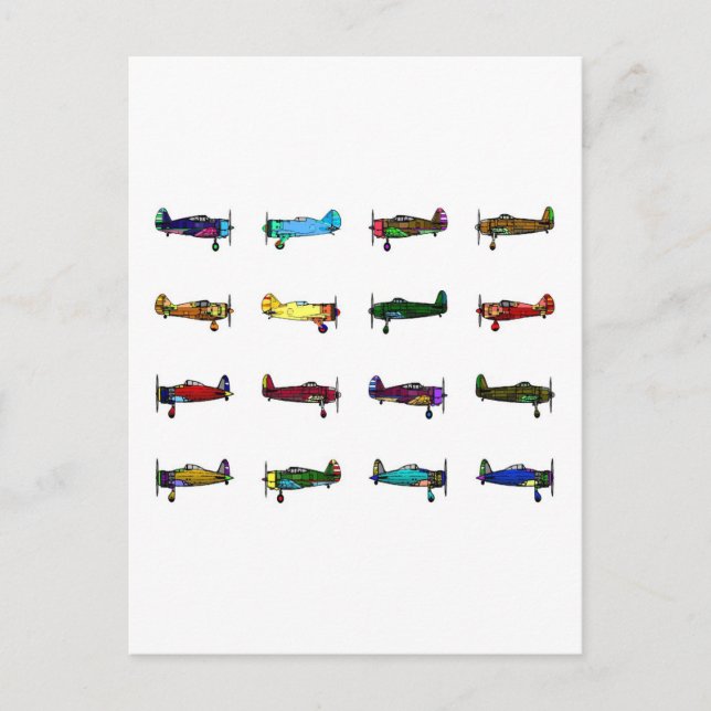 Cartão Postal aviões (Frente)