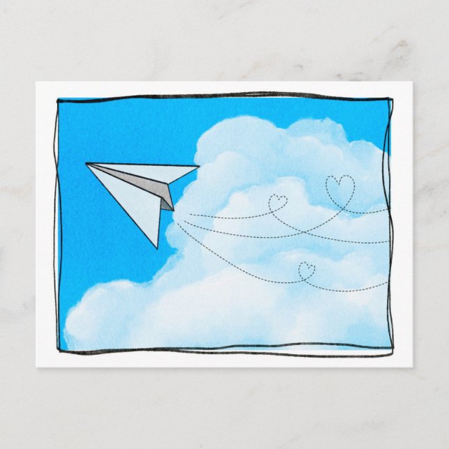 Cartão Postal Aviões de Papel  (Frente)