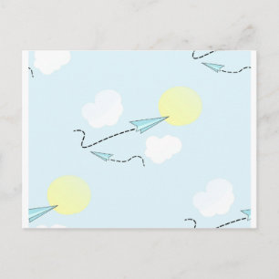 Cartão Postal aviões de papel