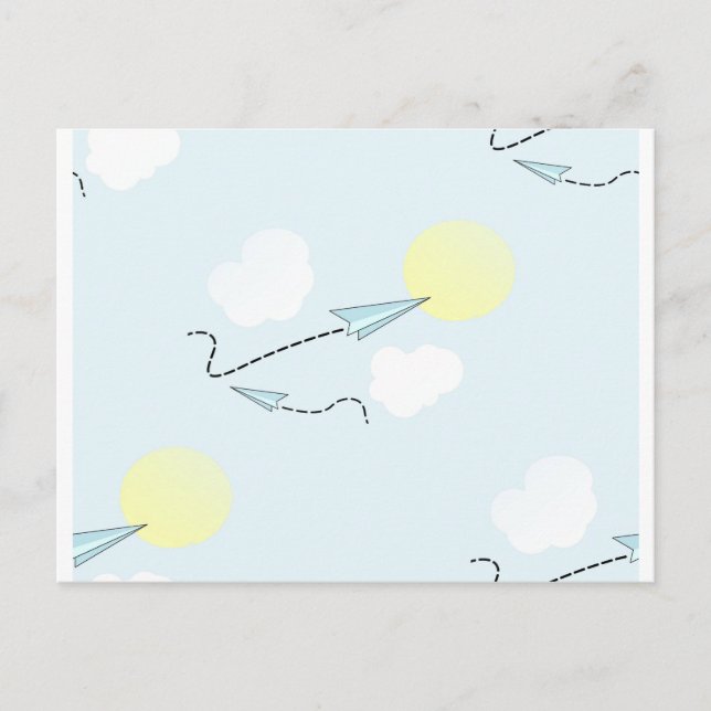 Cartão Postal aviões de papel (Frente)