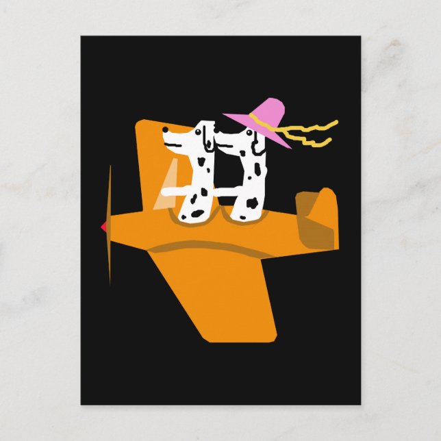 Cartão Postal Aviões e Dalmatianos (Frente)