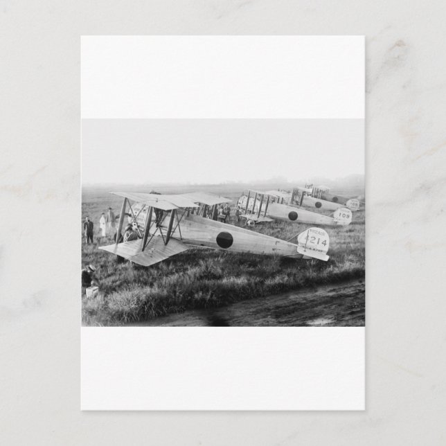Cartão Postal Aviões militares japoneses, anos 1910 (Frente)