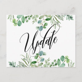 Cartão Postal Aviso de Atualização de Casamento Adiado Elegante