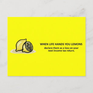 Cartão Postal Aviso de Imposto de Renda Contábil Funny