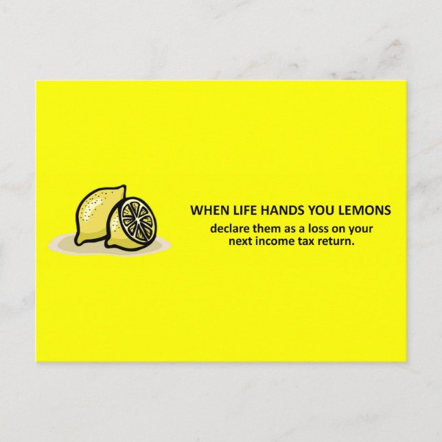 Cartão Postal Aviso de Imposto de Renda Contábil Funny (Frente)