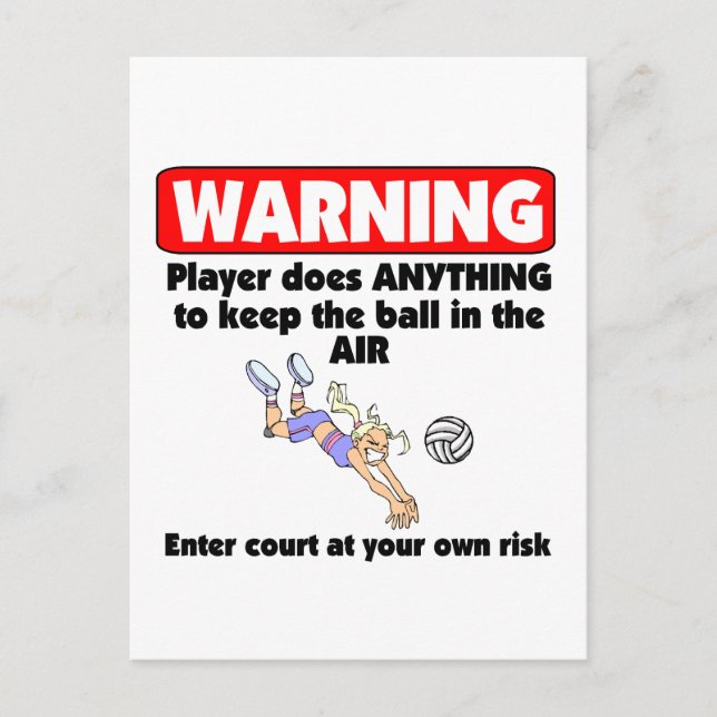 Cartão Postal Aviso VolleyChick (Frente)