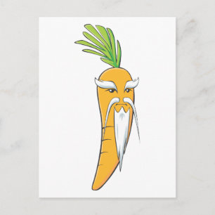 Cartão Postal Avô Carrot Vegetal