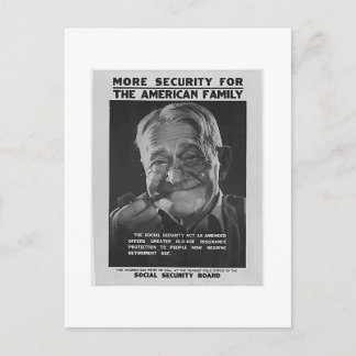 Cartão Postal Avô da Segurança Social, 1930 - Personalizado