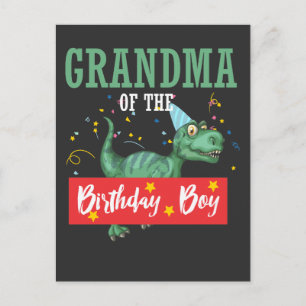 Cartão Postal Avó Dinossauro Avó Aniversário Menino