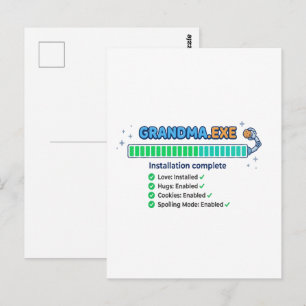 Cartão Postal Avó.exe Presente Divertido para Avó