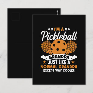 Cartão Postal Avô Legal do Pickleball Jogador