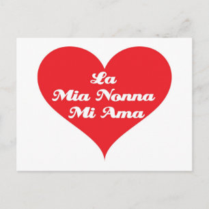 Cartão Postal Avó Me Ama Italiano